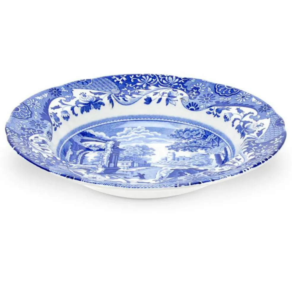 Blue Italian Suppetallerken 23 cm