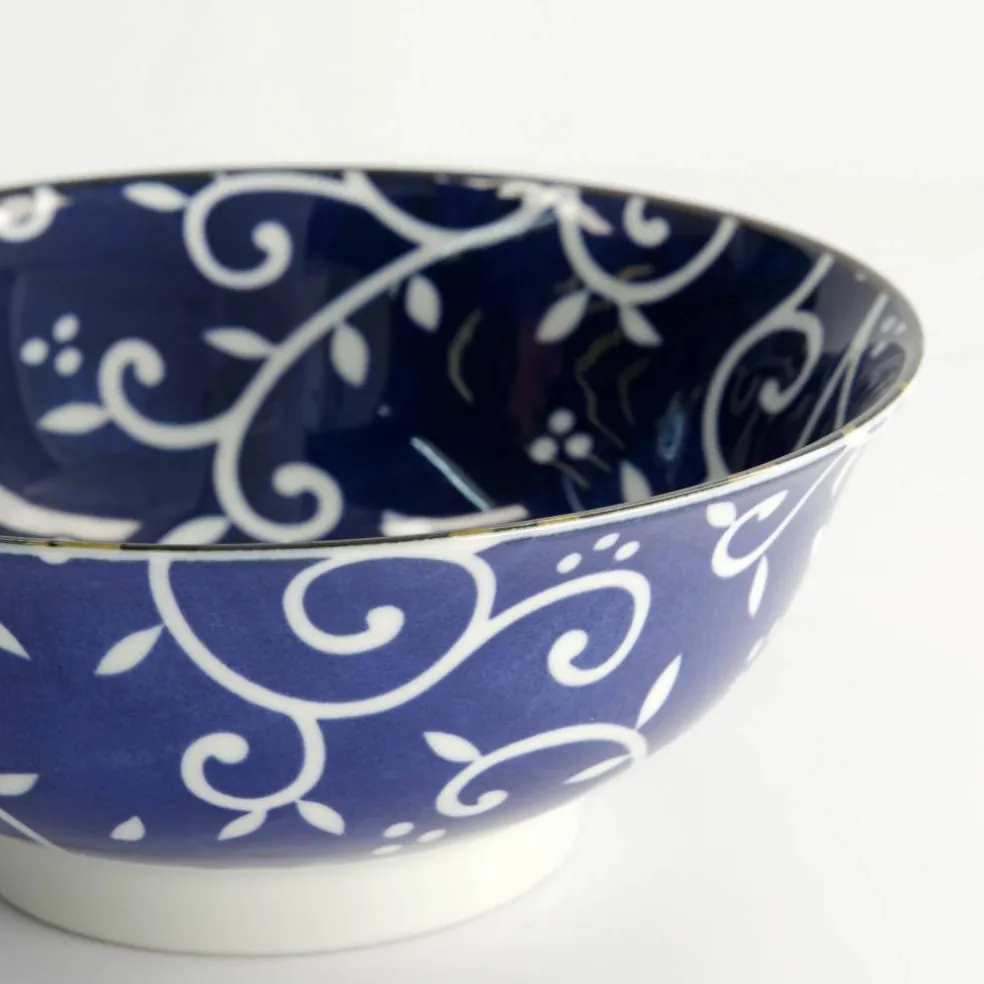 Blue Karakusa ramenskål, 1300 ml