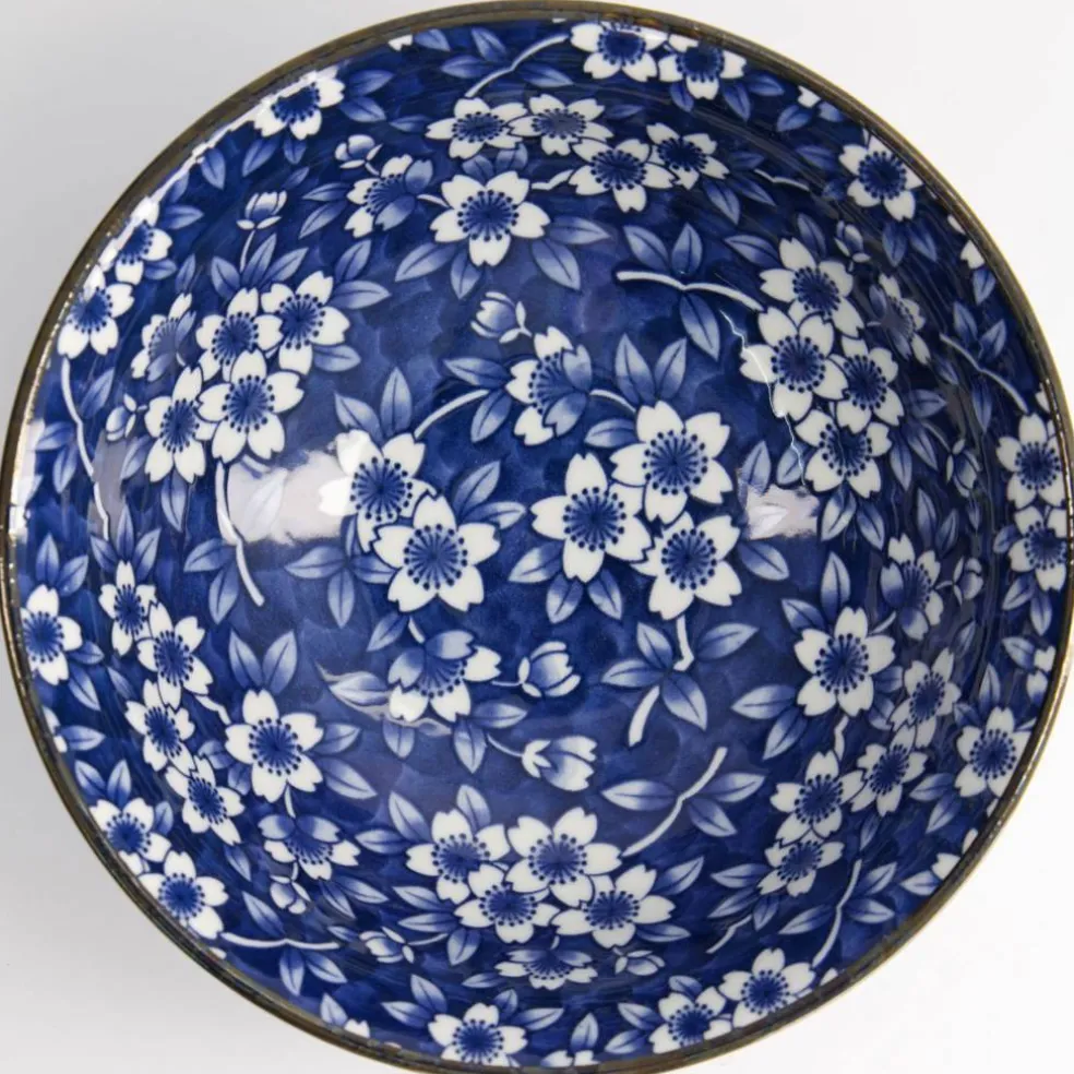 Blue Sakura ramenskål, 1600 ml