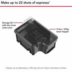 Bønnebeholder til helautomatiske espressomaskiner