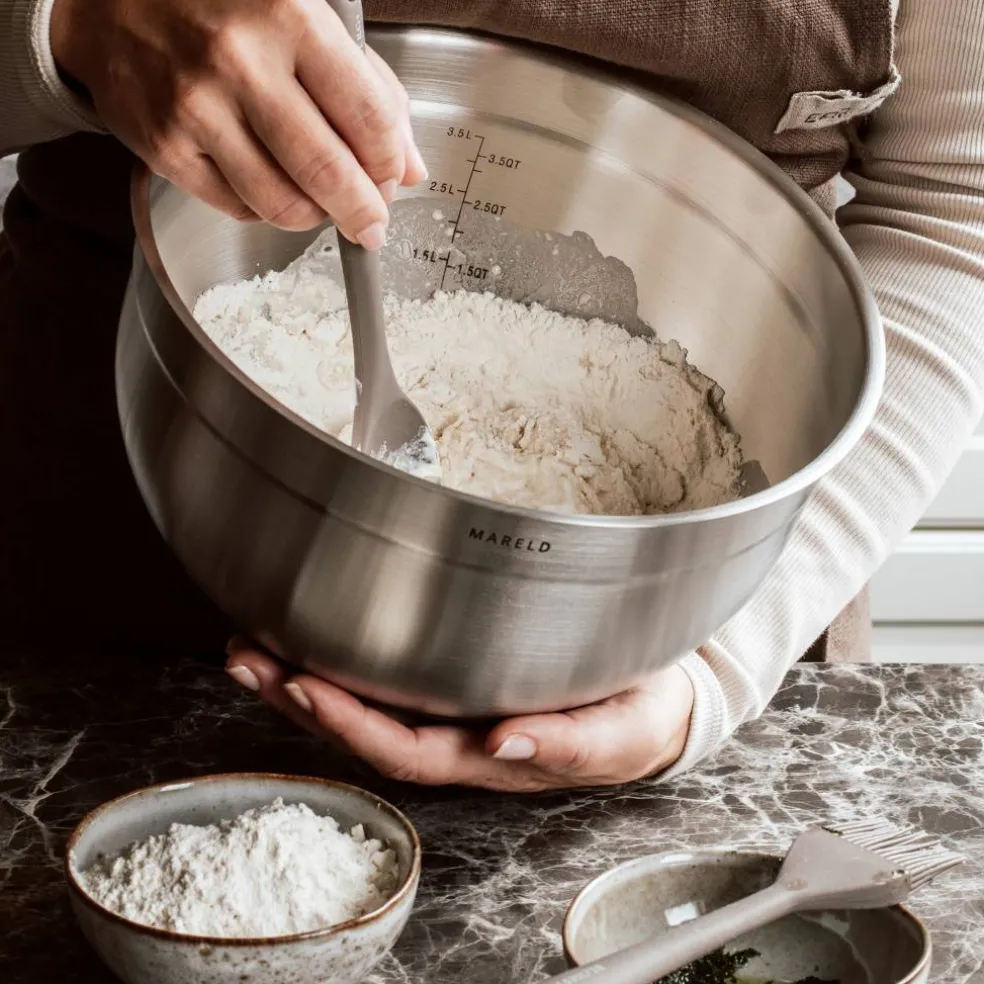 Boller i rustfritt stål, 3 stk