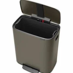 Bo pedalbøtte 60 liter, hvit