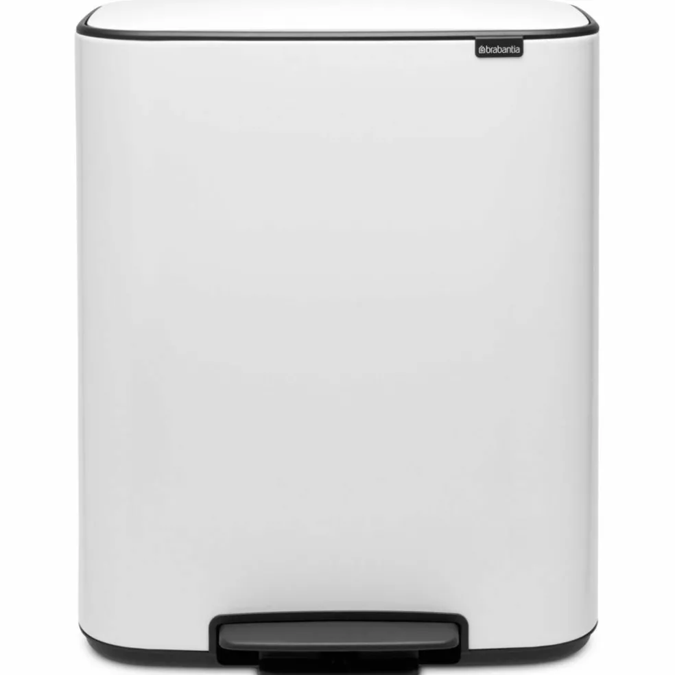 Bo pedalbøtte 60 liter, hvit