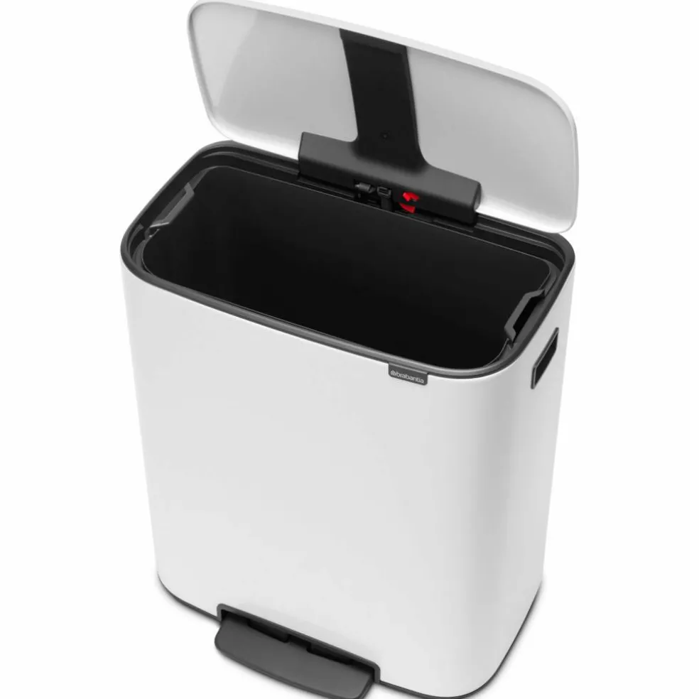 Bo pedalbøtte 60 liter, hvit