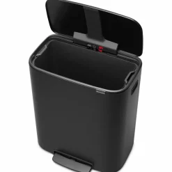 Bo pedalbøtte 60 liter, mattbørstet stål