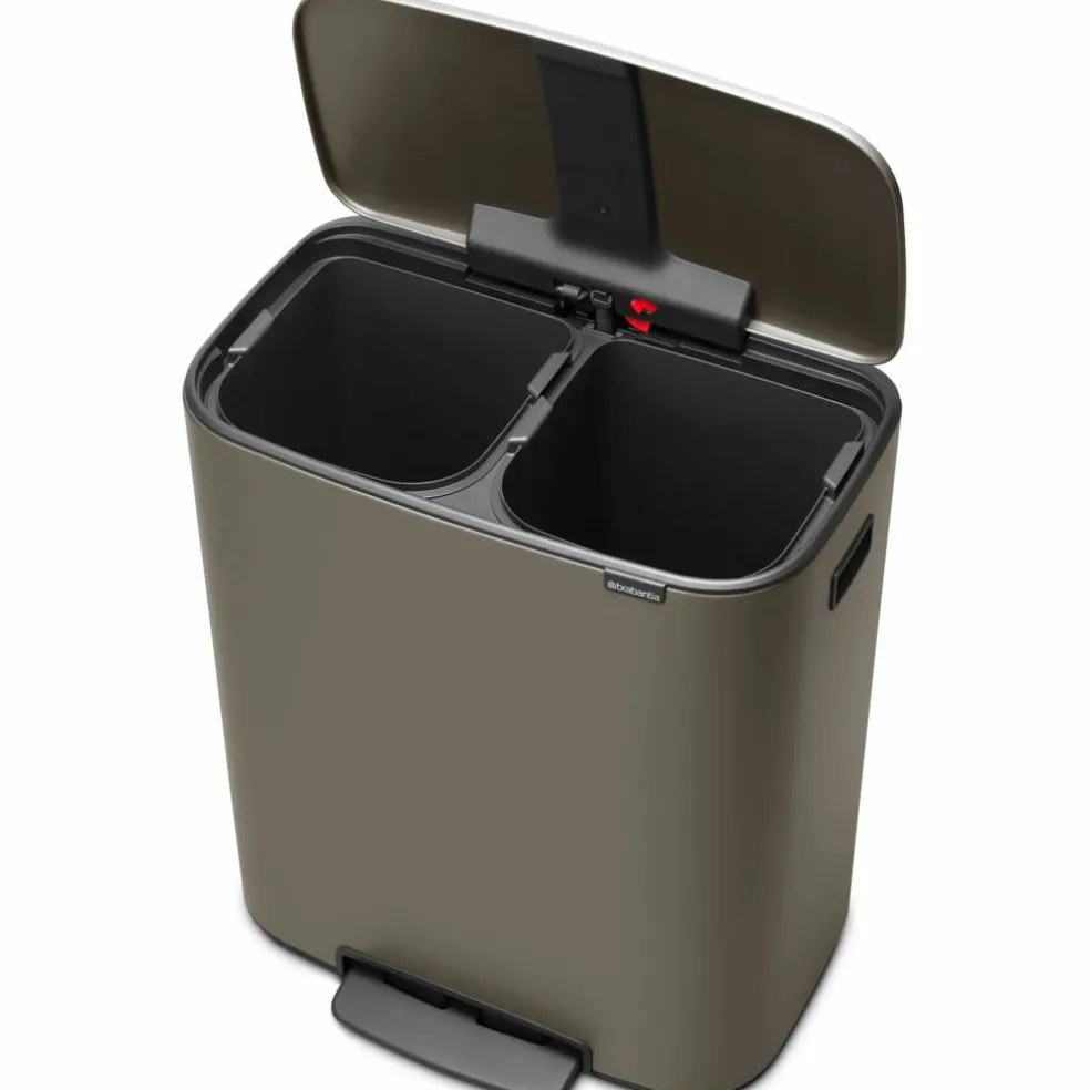 Bo pedalbøtte 2 x 30 liter, hvit