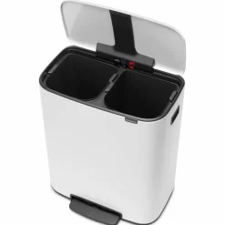 Bo pedalbøtte 2 x 30 liter, matt svart