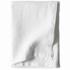 Bordduk i lin 145x145 cm, bleached white