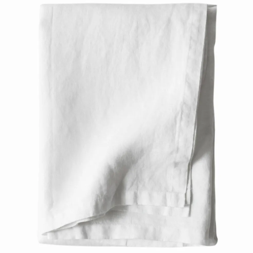 Bordduk i lin 145x145 cm, bleached white
