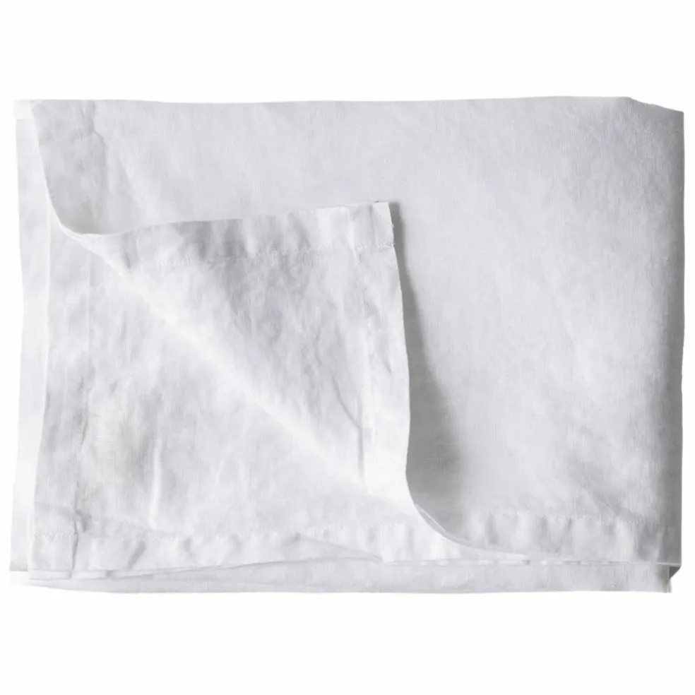 Bordduk i lin 145x270cm, bleached white