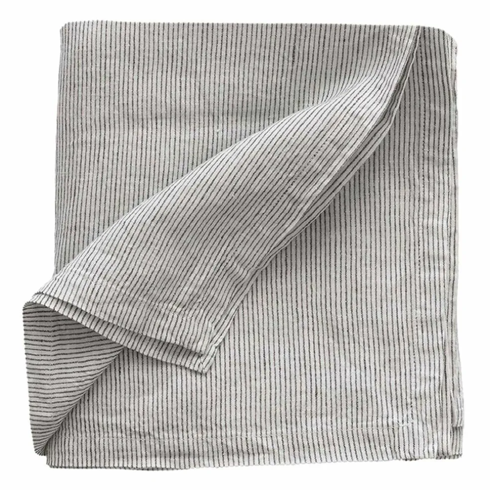 Bordduk i lin 145x270 cm, pinstripe