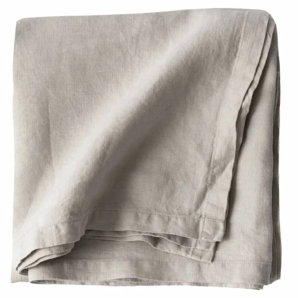 Bordduk i lin 145x270 cm, warm grey