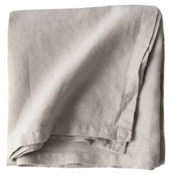 Bordduk i lin 145x145 cm, warm grey
