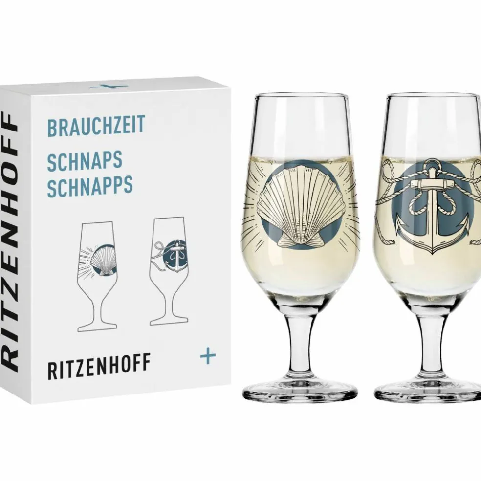 Brauchzeit snapsglass 2-pakning, NO:1&2