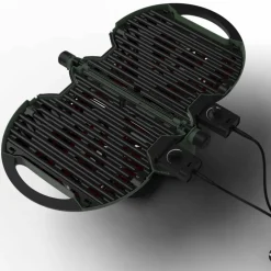 Bærbar elektrisk grill E-BBQ, grønn