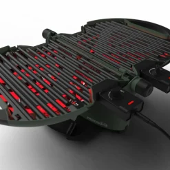 Bærbar elektrisk grill E-BBQ, grønn