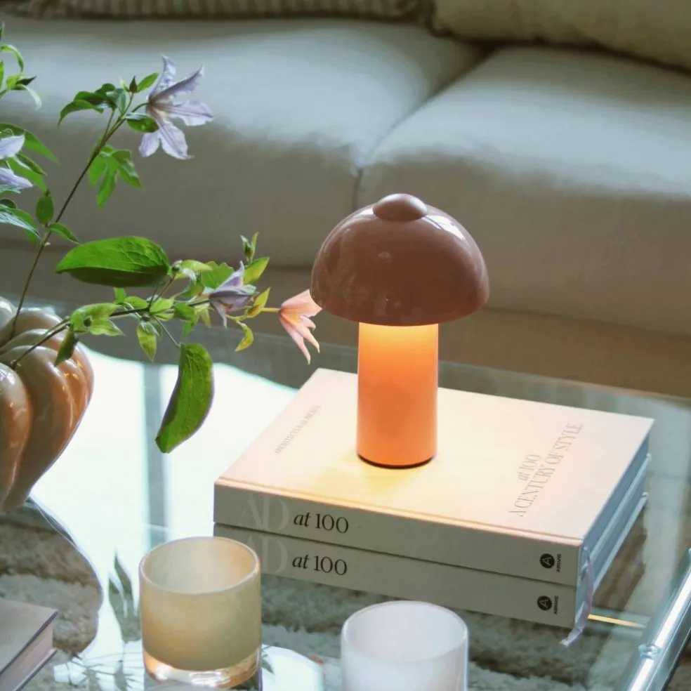 Buddy IP44 bærbar bordlampe, rosa