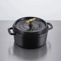 Buster+Punch rund gryte 28 cm, messingknott