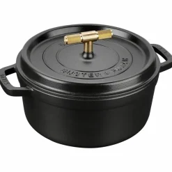 Buster+Punch rund gryte 24 cm, messingknott