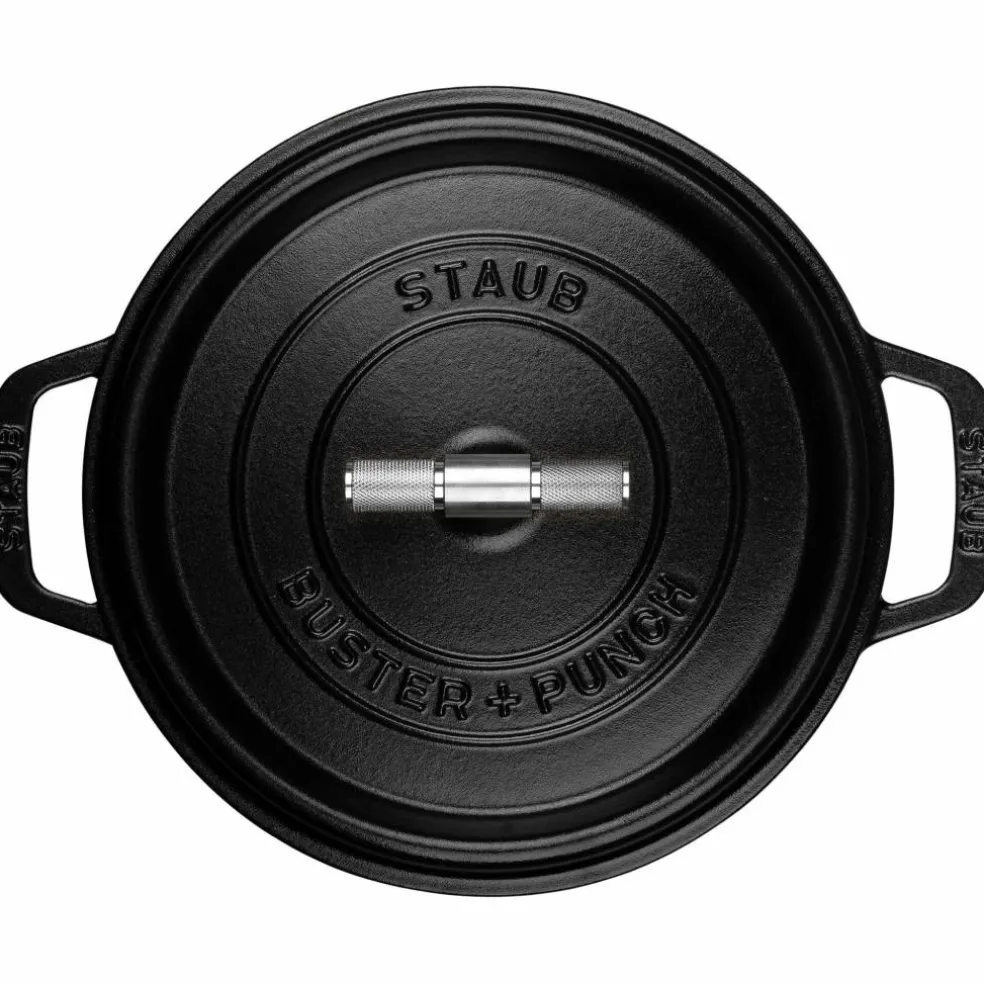 Buster+Punch rund gryte 28 cm, stålknott