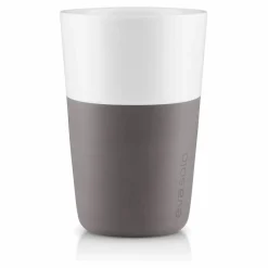 Cafe Latte-krus, 2 stk. grå