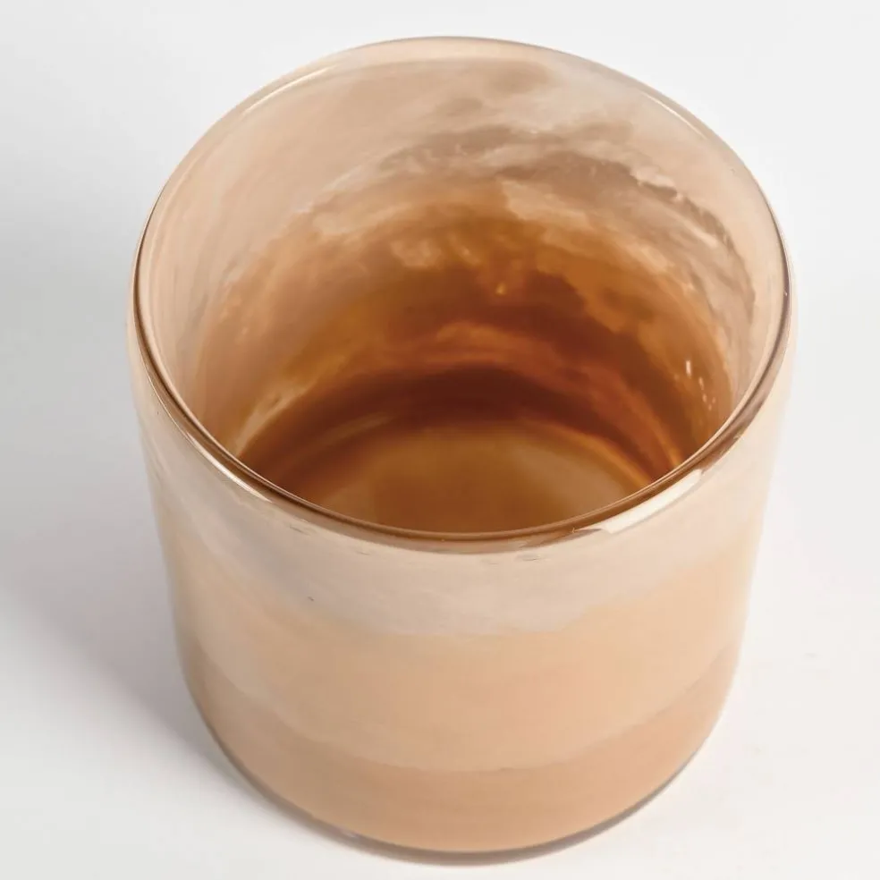 Calore Faded telysholder medium, apricot/peach/beige