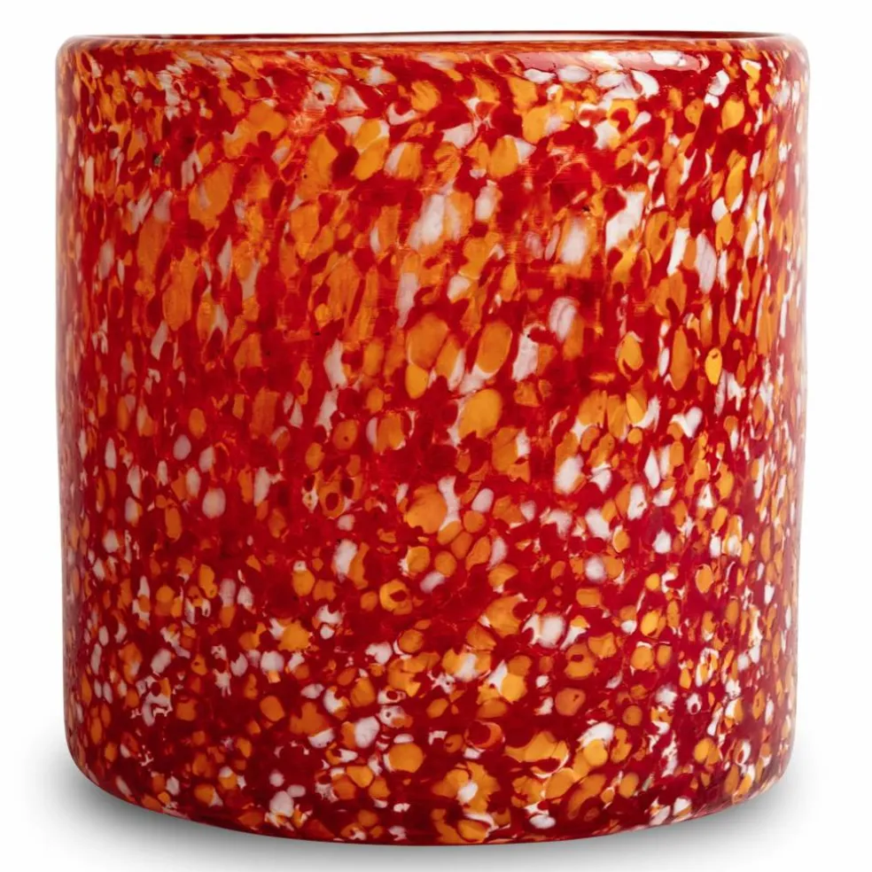 Calore lyslykt medium, rød/oransje