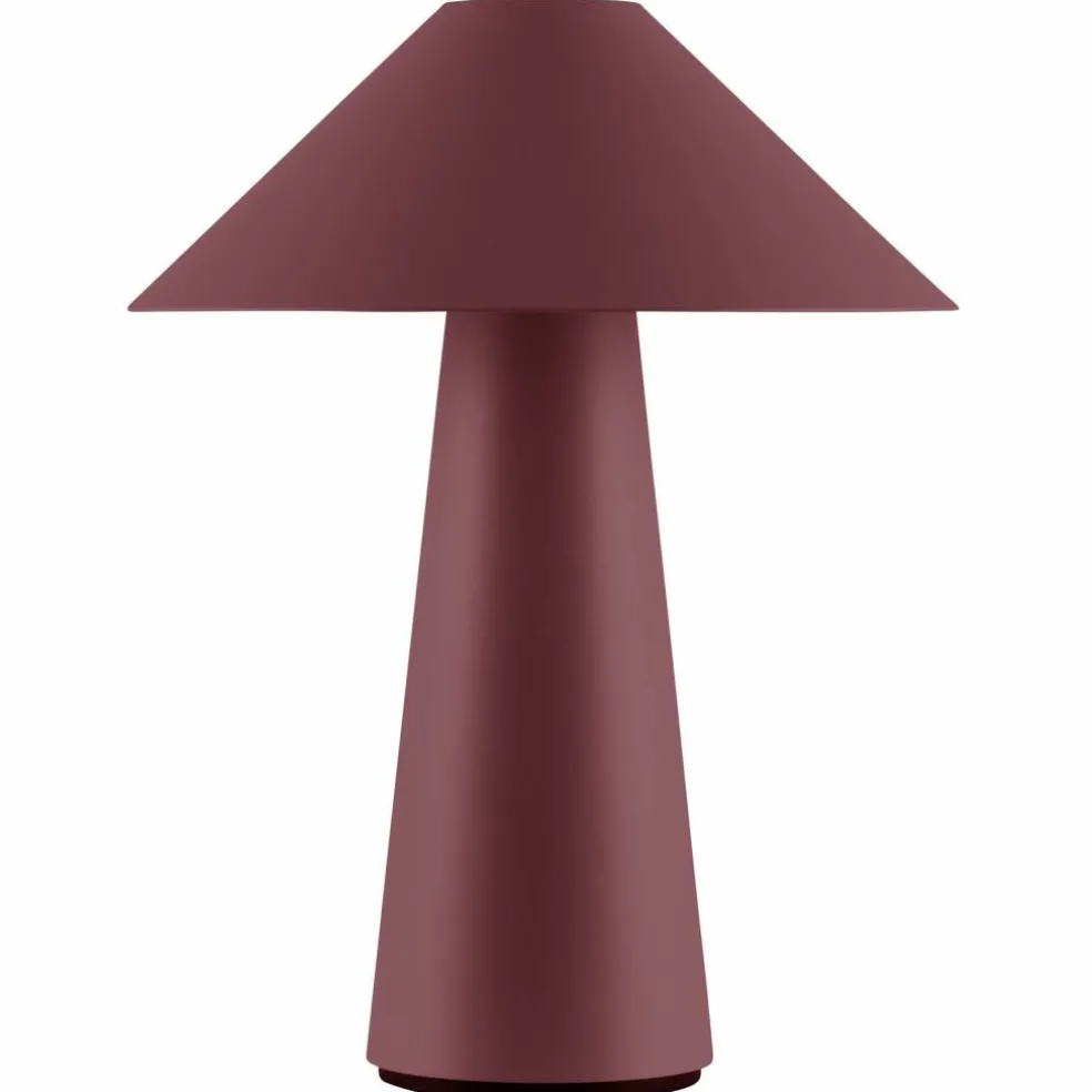 Cannes portabel bordlampe, burgundy