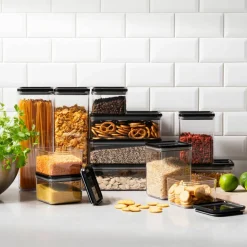 Canteen oppbevaringsbokser 12 deler, svart