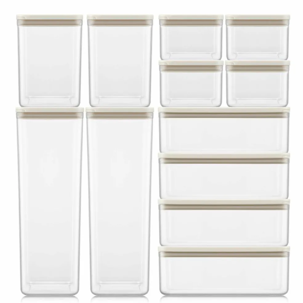 Canteen oppbevaringsbokser 12 deler, transparent