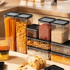 Canteen oppbevaringsbokser 12 deler, transparent