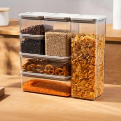 Canteen oppbevaringsbokser 6 deler, transparent