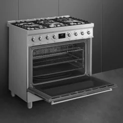 C9GMX2 Gasskomfyr Classic 90 cm, rustfritt stål