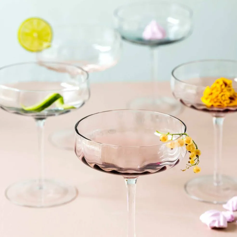 Champagne-/cocktailglass 30 cl, blå
