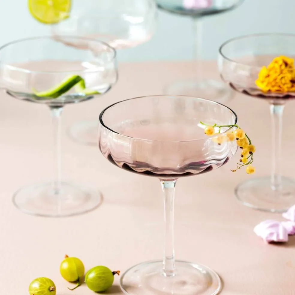 Champagne-/cocktailglass 30 cl, blå