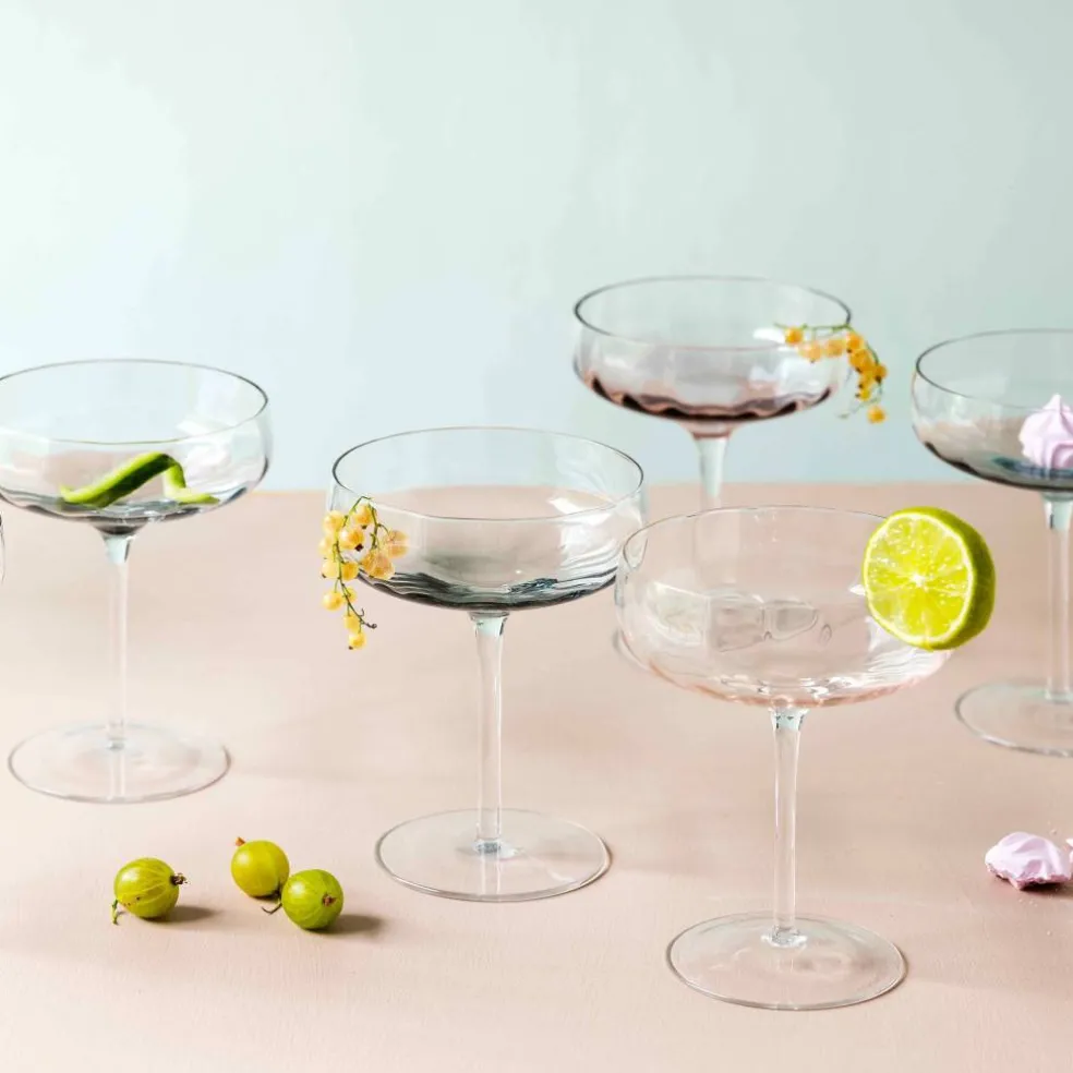 Champagne-/cocktailglass 30 cl, blå
