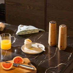 Champagne salt- og pepperkvernsett 17 cm, oak