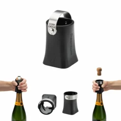 Champop champagneåpner, svart