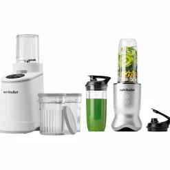 Chill NBD0503W iskremmaskin & Ultra NB1206S personlig blender, hvit/sølv