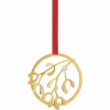 Christmas Mobile Mistletoe juledekorasjon, 18K gull