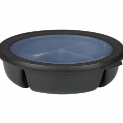 Cirqula skål med lokk, svart