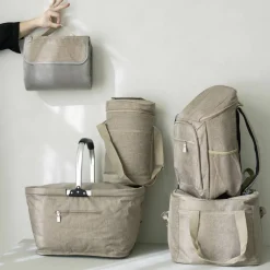City høy kjølebag, beige