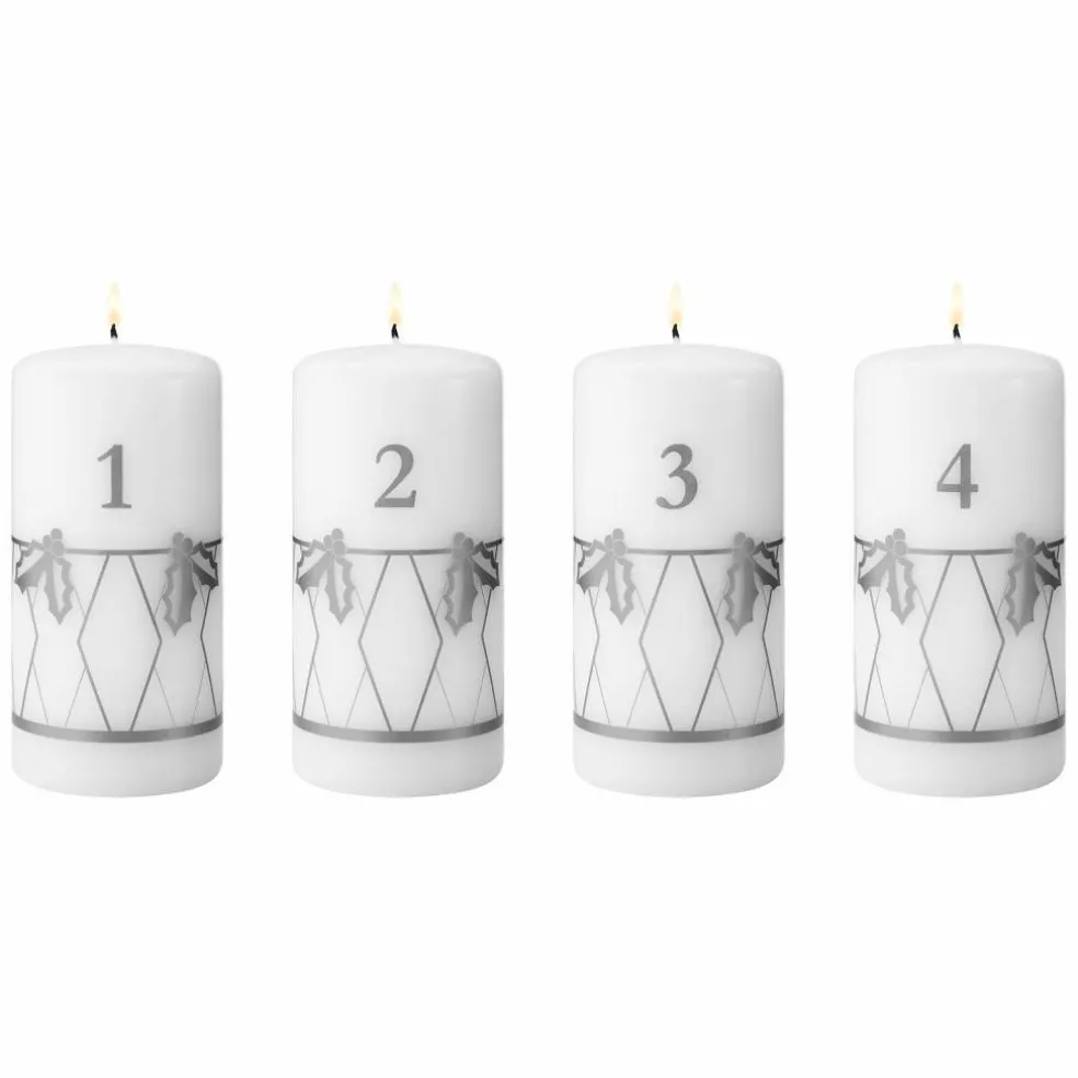 Classic Christmas 2026 adventslys 4 stk, silver