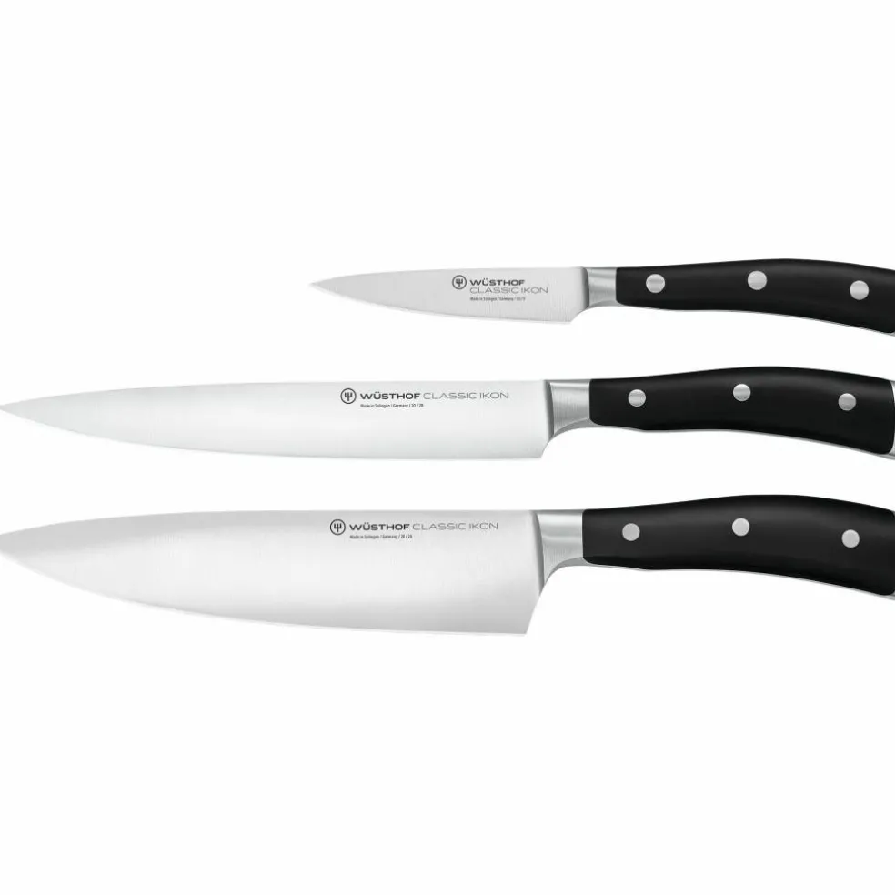 Classic Ikon Knivsett 3 deler Svart