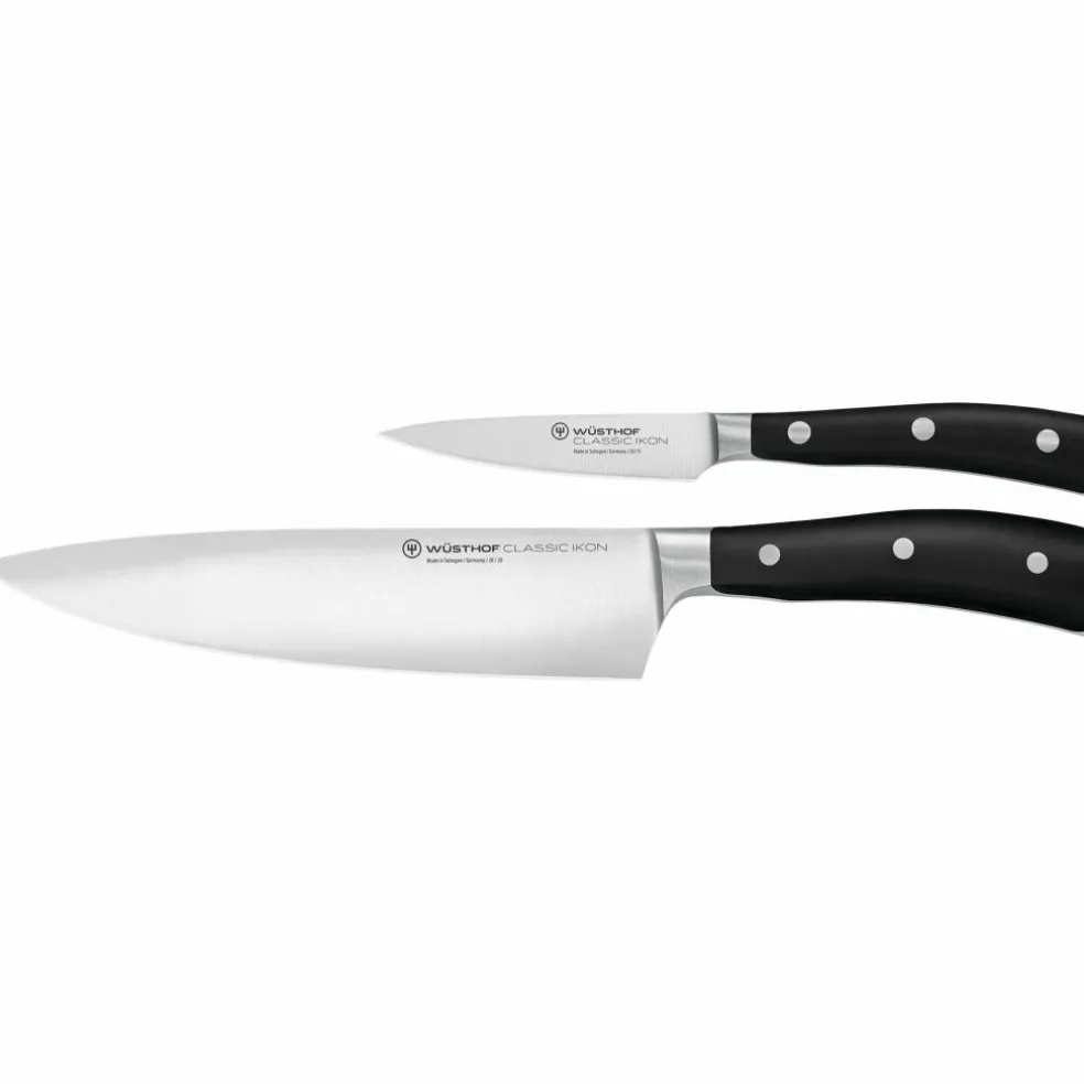 Classic Ikon Knivsett 2 deler Svart, Kokkekniv + Skrellekniv