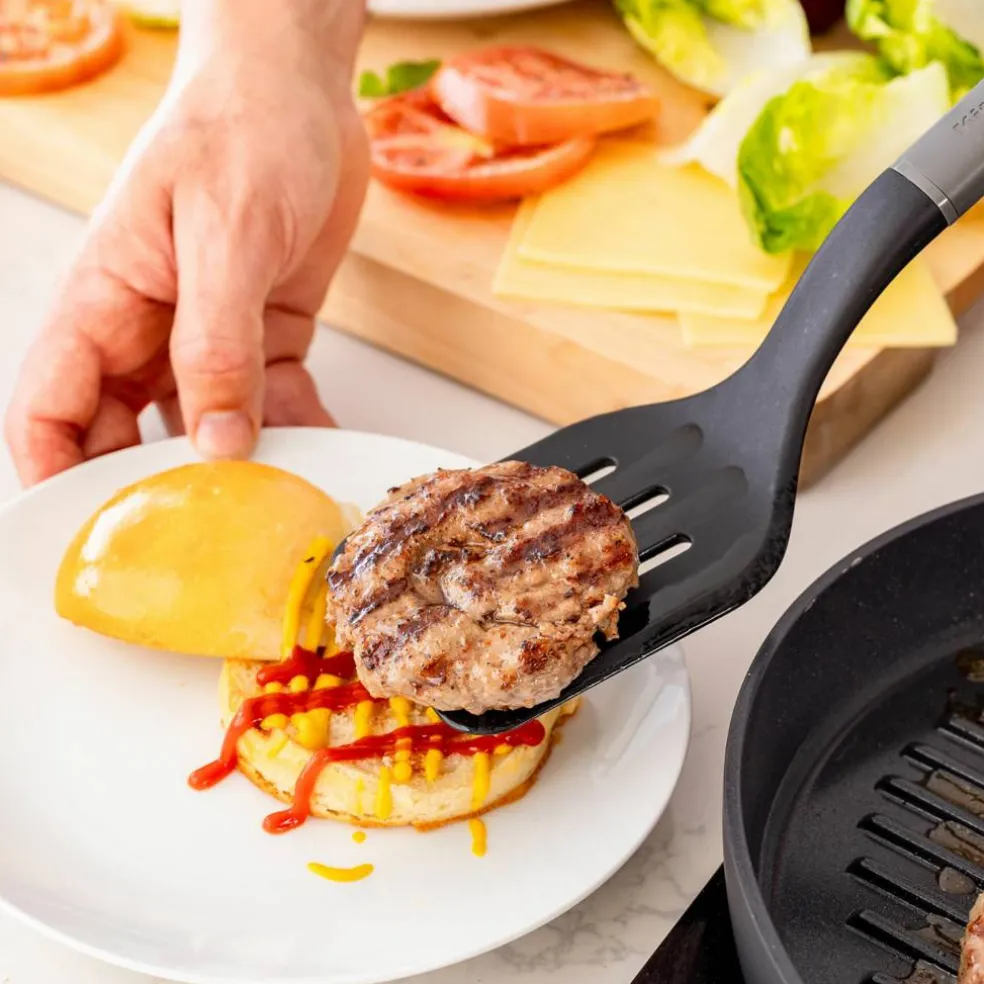 Classic perforert stekespade, grå