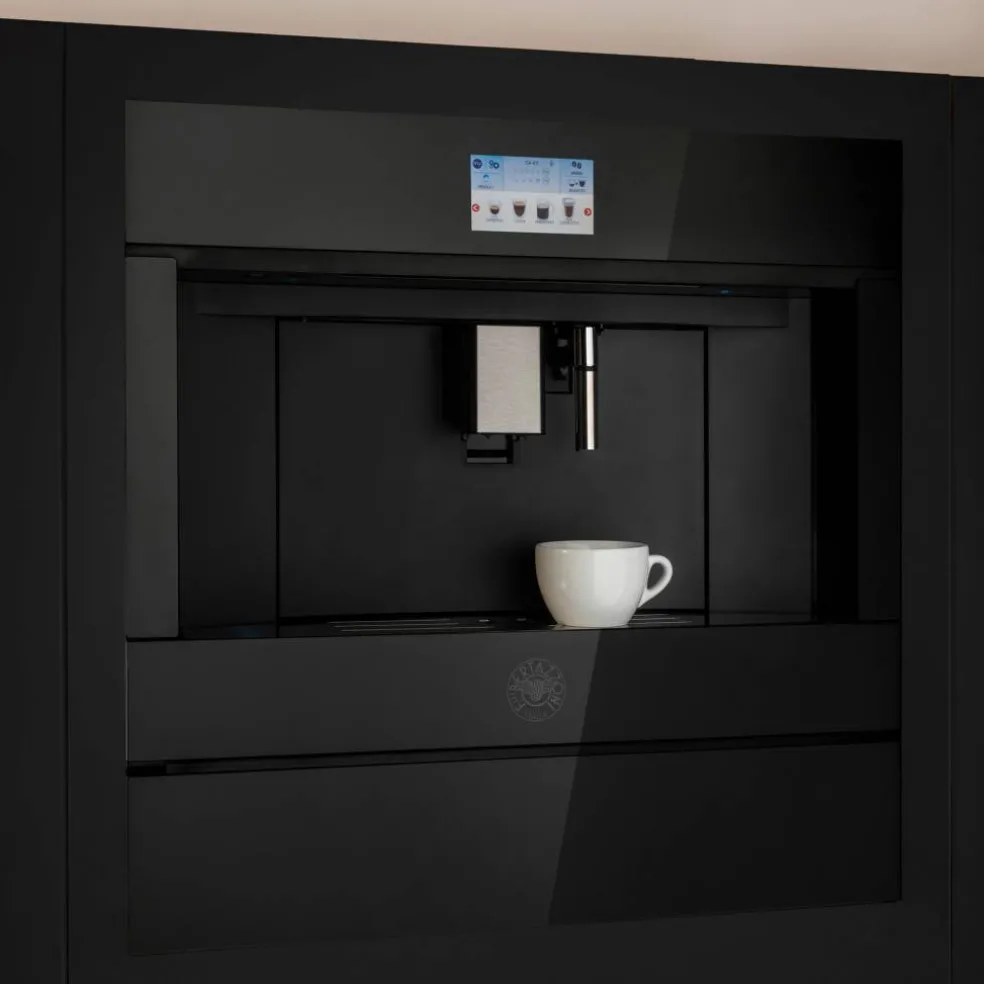 CM45MOD2WTB Modern integrert kaffemaskin, svart glass