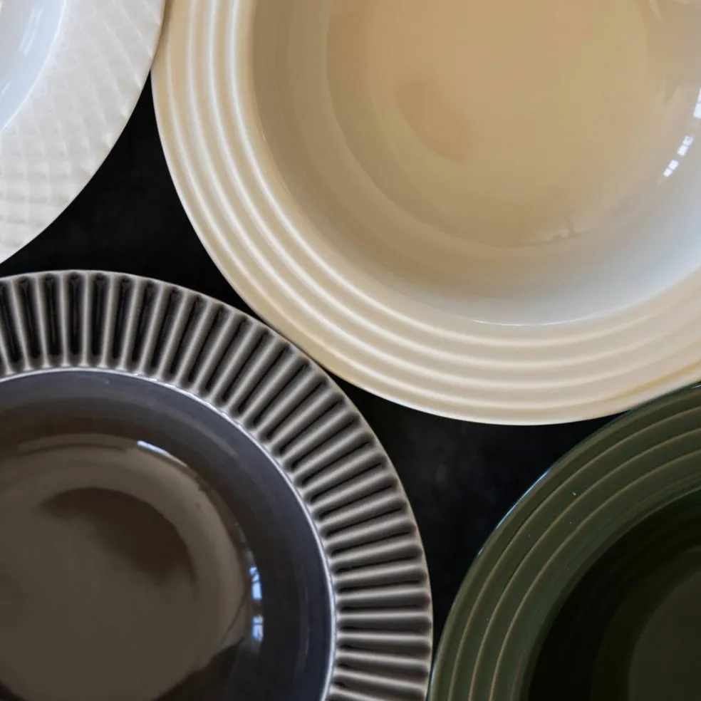 Coffee & More dyp tallerken, beige