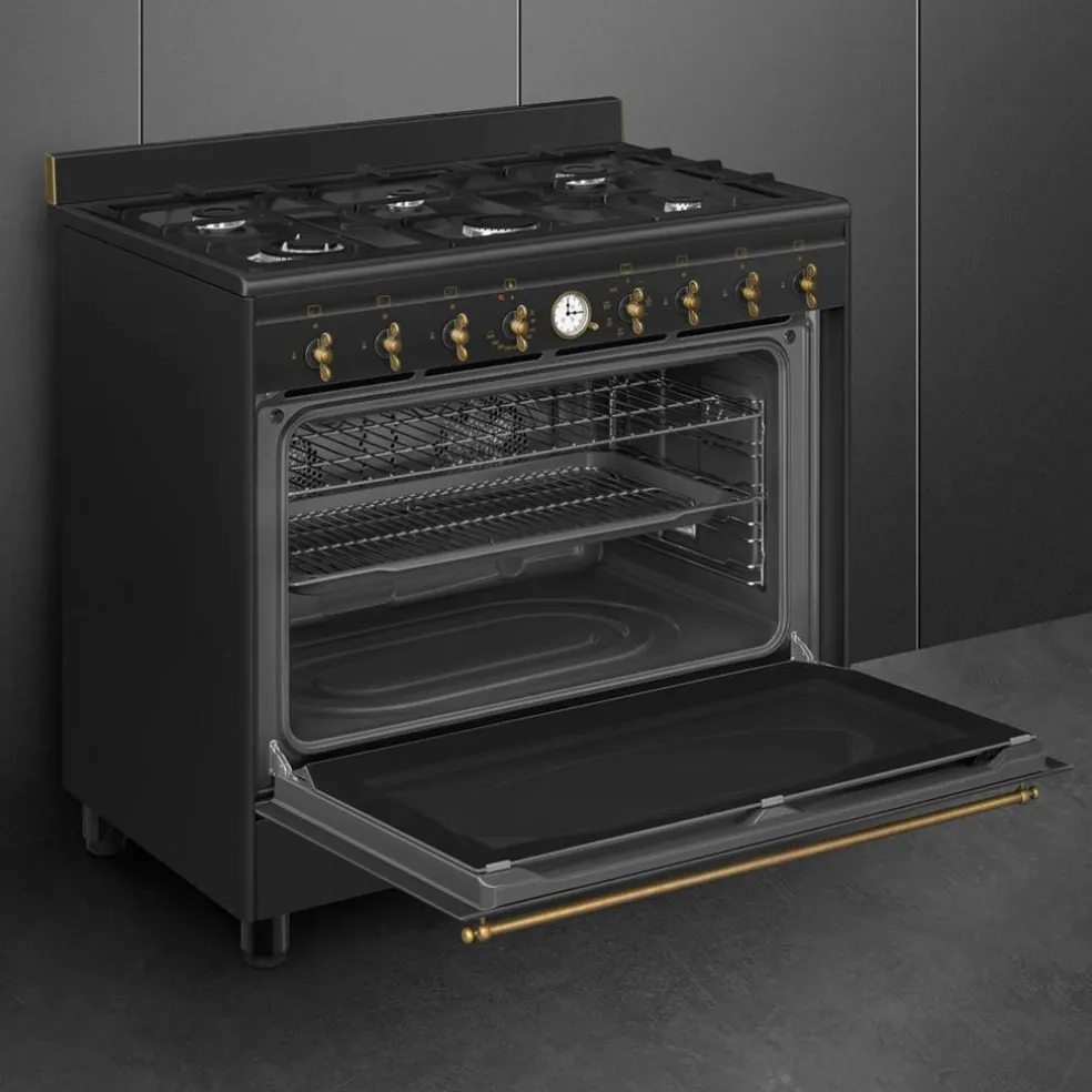 CO90GMAN2 Colonial gasskomfyr 90 cm, antrasitt