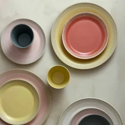 Colorit tallerkener 22 cm, coral